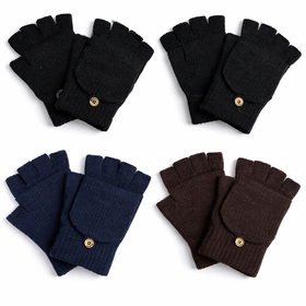 Fingerless Gloves - Set of 2 Pair - Black and Navy Color | Shop