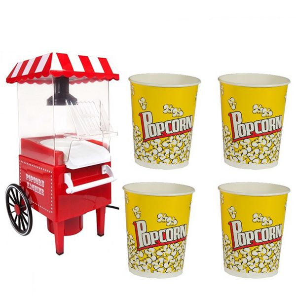 Lynaki Fairground Popcorn Machine with 4 Popcorn Buckets