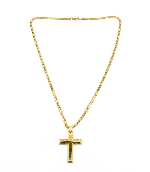 Fabulae Men's Gold Cross Chain, Callie