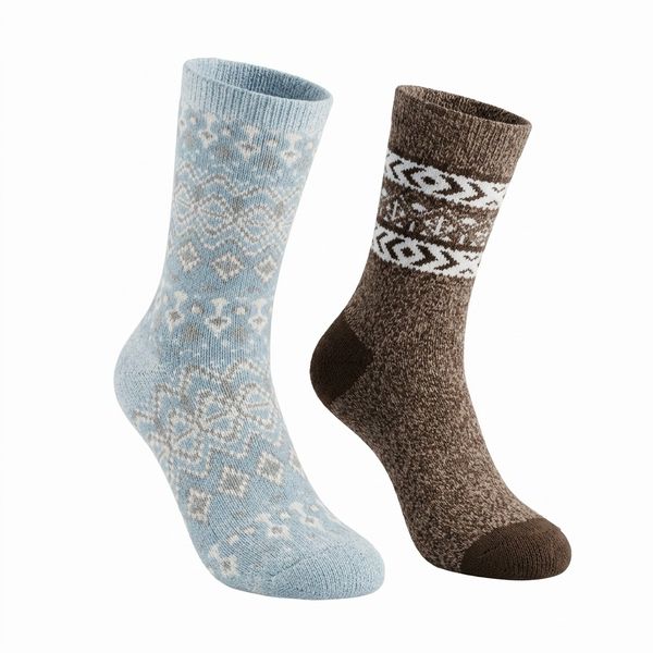 4 Pack Winter Blue Brown Fashionable Men Sock Breathable Cotton Comfortable