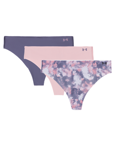 Under Armour Women's Pure Stretch No Show Bikini - 3-Pack - Black