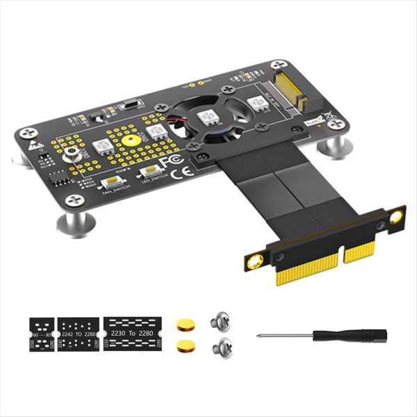 Riser Card M 2 M-Key Nvme Ssd To Pcie X4 Extension Cable A