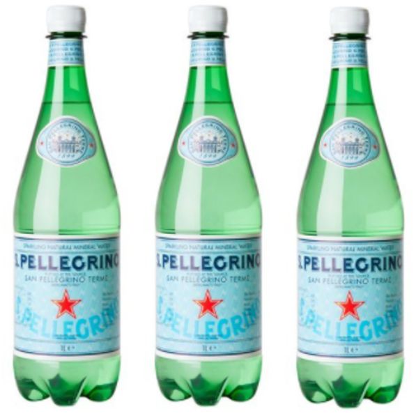 San Pellegrino Sparkling Water - Plastic Bottle - 1Lt - 3 Pack