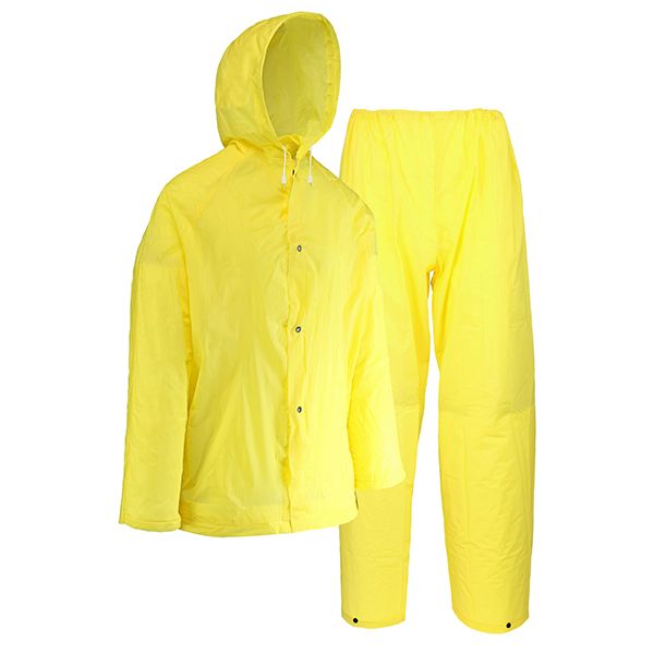 Rain Suit, 2 piece Yellow Rubberized