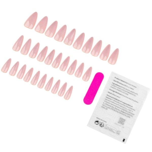 30 Piece - Long Stiletto Press-On Nails - Pink