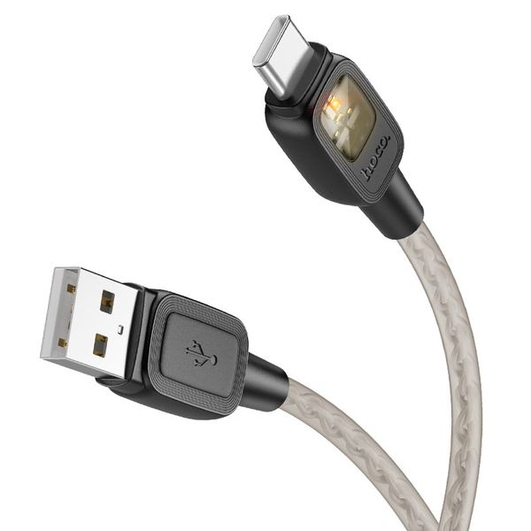 Hoco U124 Smart Power Off 3A Charging Data Cable - Type C - 1.2M