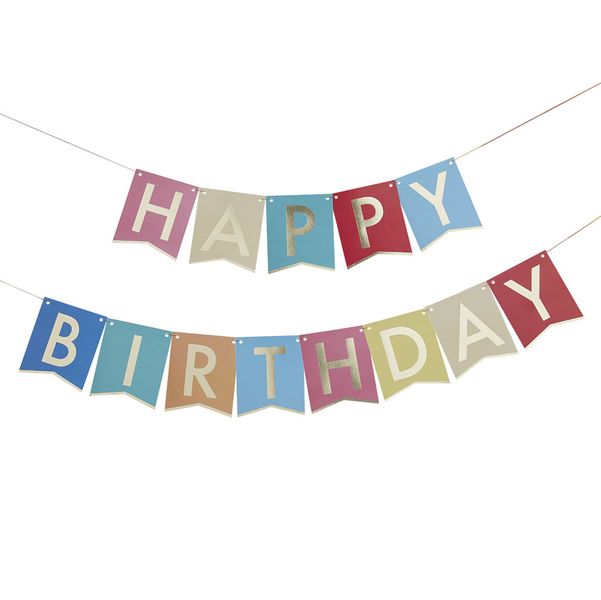 Mix It Up - Happy Birthday Multicoloured Bunting