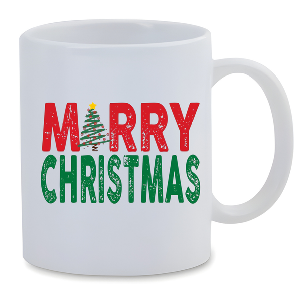 White Ceramic Mug 350ml - Merry Christmas 1