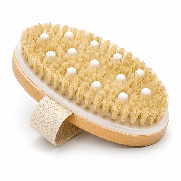 Body Dry Brush with Massage Nodes - Exfoliating &amp; Circulation