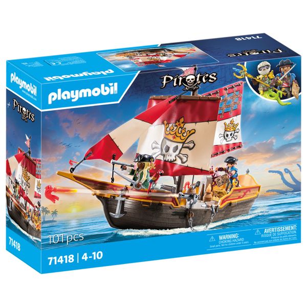 Playmobil Pirates - Pirate Ship Playset - 101 Pieces