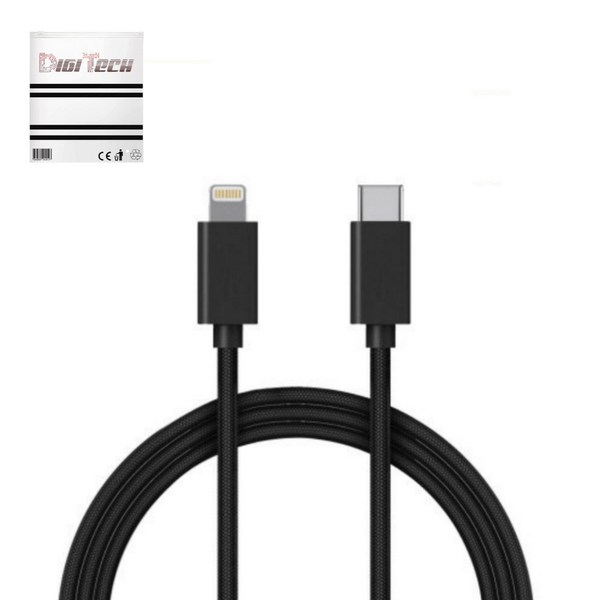 TechByte USB Type-C to Lightning Cable - 2m Braided Fast Charge Cable