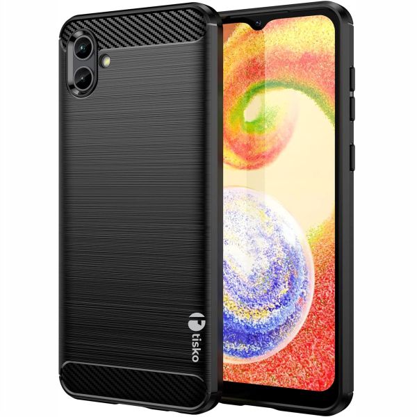 TISKO TPU Flexible Design Cover Compatible with Samsung Galaxy A04e - Black