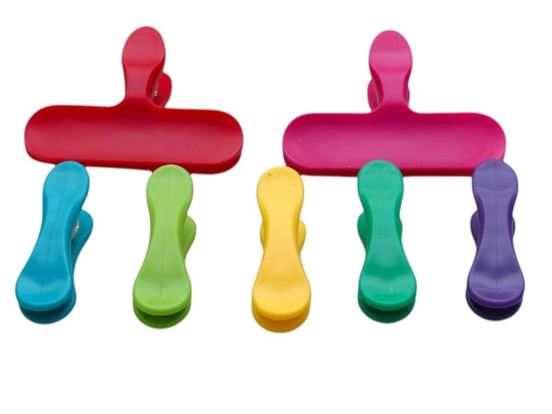 Excellent Housewares 7-Piece Bag Clips Assorted Colours