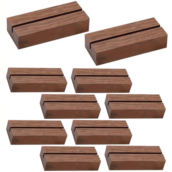 Dark Wooden Place Card Holder Stands