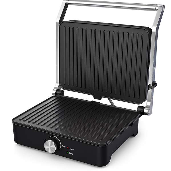 2200W Grill Press - Double-Sided Non-Stick Electric Panini Maker