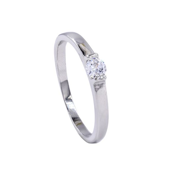 Silverbird 925 Sterling Silver Plain Cubic Zirconia Ring