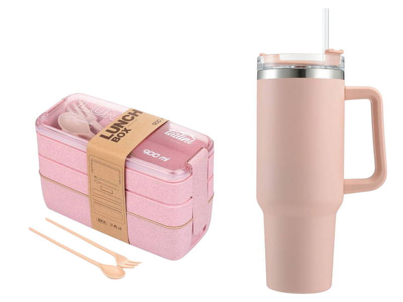 Stainless Steel Vacuum Flask (1200mI) &amp; Eco-Friendly 3-Layer Lunchbox