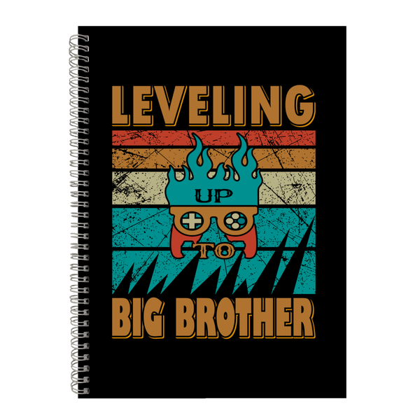 Leveling Up Gaming Boet. Gift Idea Writing Book Notepad Notebook A4 599