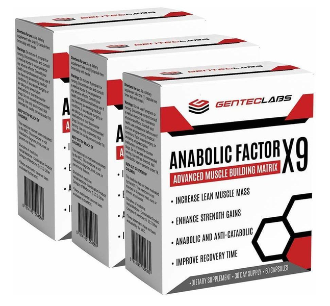 Gentec Labs Anabolic Factor x9 Bundle (3 Boxes)