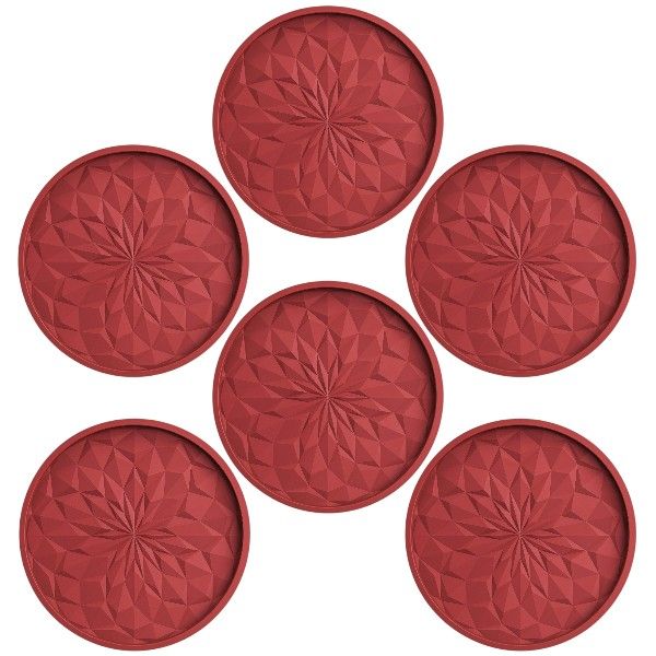 Non-Slip Silicone Coasters - 6 Piece