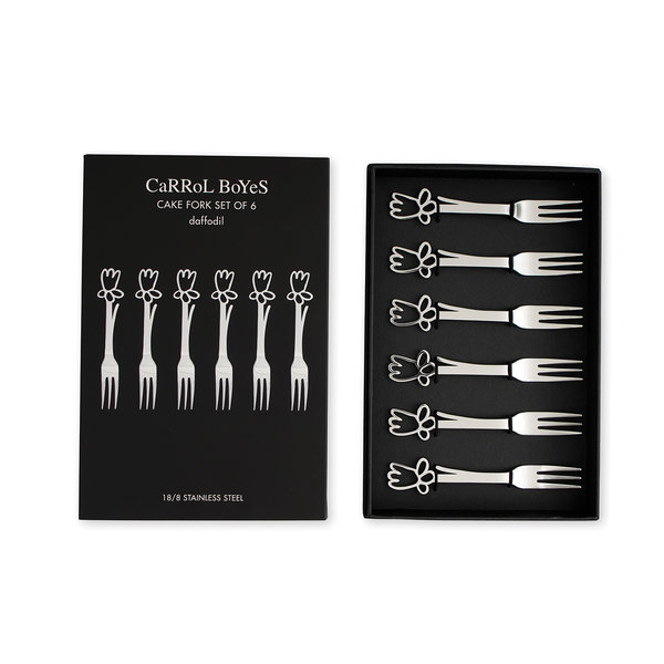 Carrol Boyes Cake Fork Set of 6 - Daffodil
