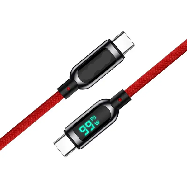 MrSmart - Type-C To Type-C Charging Cable with Charging Power Display