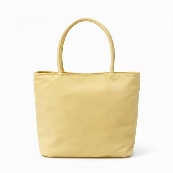 Soft Fabric Everyday Tote Bag with Inner Button Closure and Dual Handles