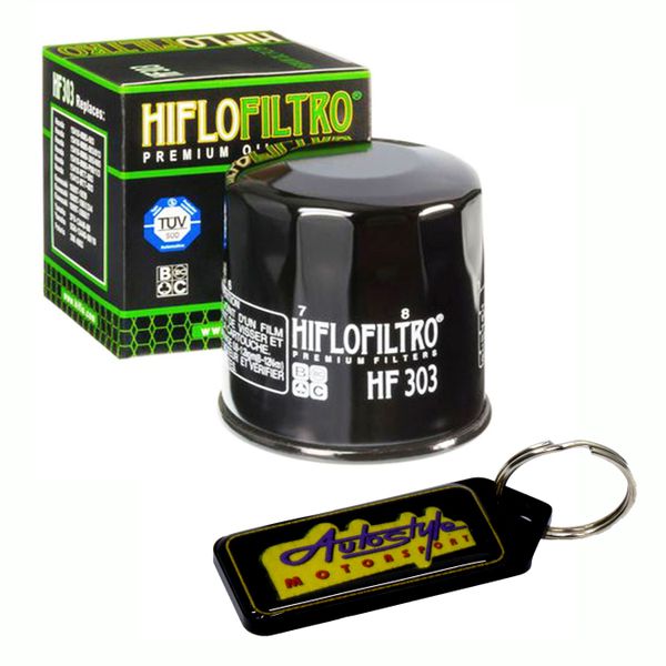 Hiflo Filtro HF303 Premium Motorbike Oil Filter &amp; Gel Key Holder