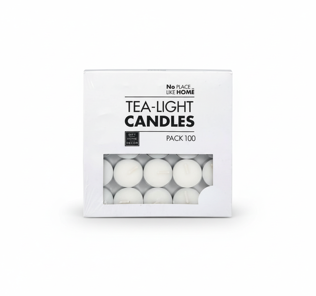 No Place Like Home White Tea-Light Candles 3.5 cm - 100 Piece