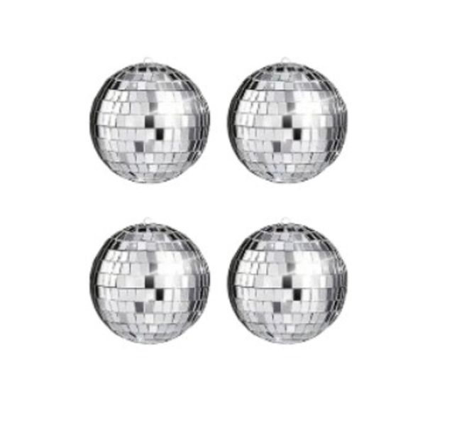Reflective Round Hanging Decoration Mirror Disco Balls 12 Piece