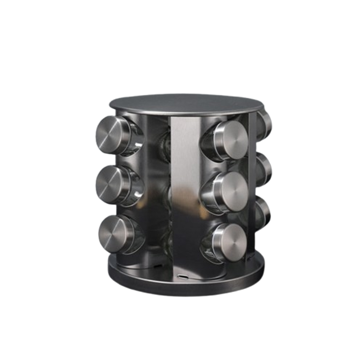 Rotating Seasoning Rack Seasoning Jar Set Glass Spice Rack 12 pcs ...