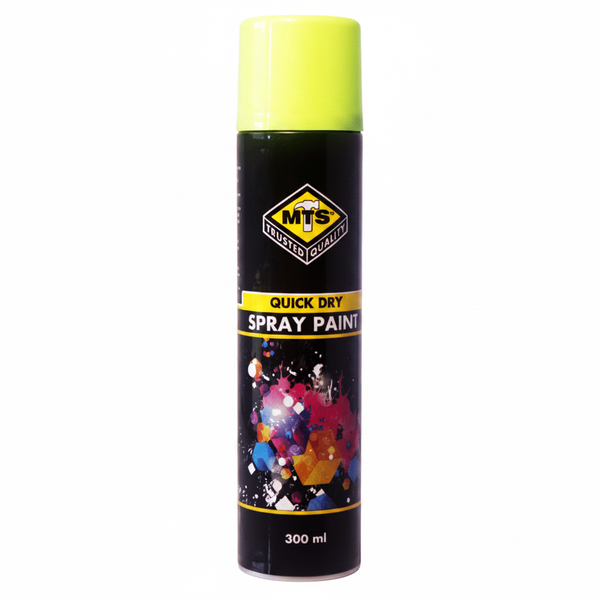 MTS - Spray Paint - Bright Finish for DIY - Yellow Fluorescent - 300ml