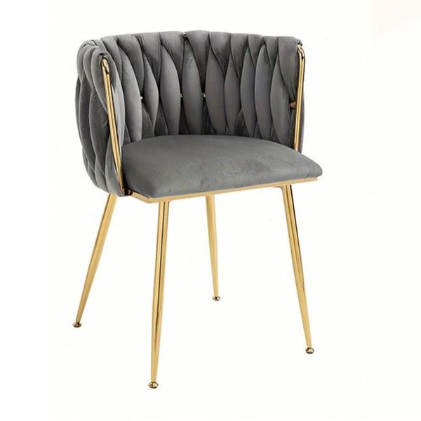 FU6804 Luxury Velvet Accent Chair-Modern Chair with Gold Legs