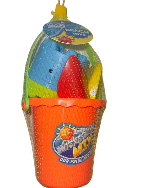 Beach Toy Bucket Set - 6 Piece