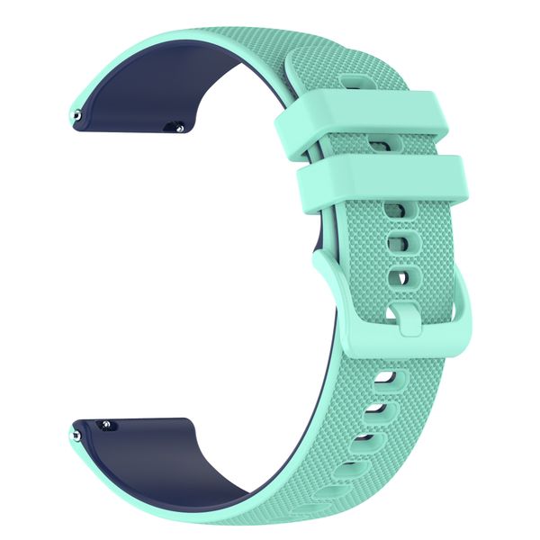 20mm Sports Watch Strap Compatible with Samsung/Huawei/Garmin - Mint &amp; Blue
