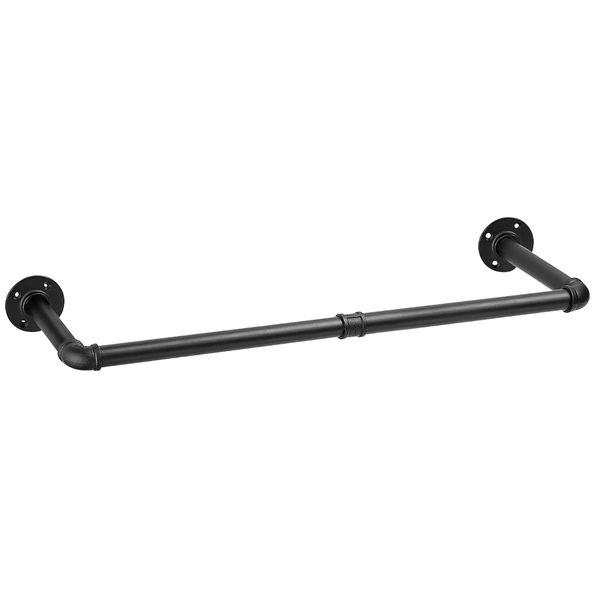 High Industrial Pipe Wall-Mounted Clothes Rack - 92.5cm Clothing Rail