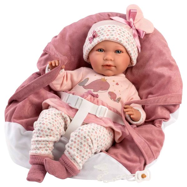 Llorens Mimi Doll-Strapped Carry Cot, Clothing &amp; Accessories: 40cm