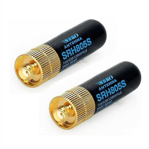 2Pcs SRH805S SMA-F Female Dual Band Antenna for GT-3 UV-5R BF-888s Radio
