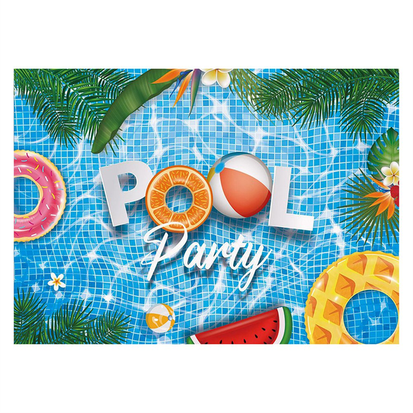 7x5Ft Hawaii Swimming Pool Theme Background Fabric for Photography
