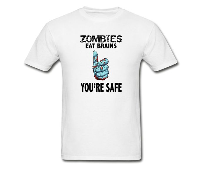 Custom Print T-Shirt Zombies Eat Brains
