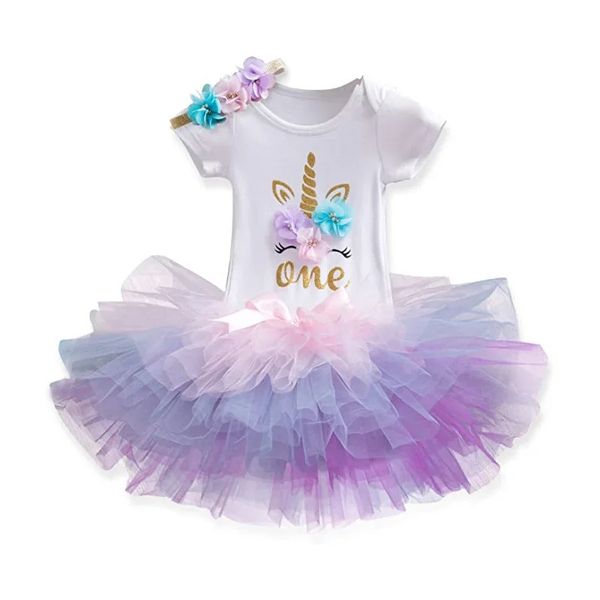 1st Birthday Unicorn dress for a princess