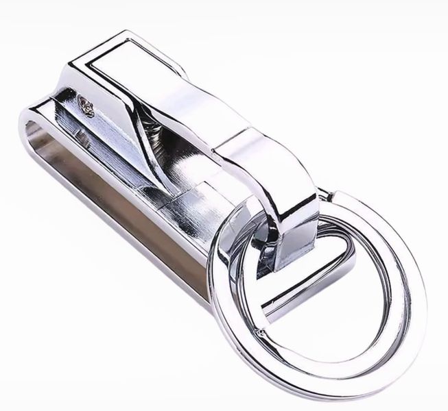 Stainless Steel Belt Clip Keychain - Heavy-Duty Metal Key Holder