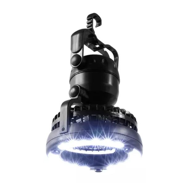 Rechargeable Hanging Fan with Led lights for Camping - Outdoors