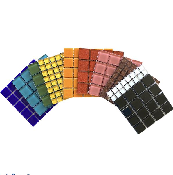 Rainbow Mosaic Tiles (small tiles for crafting)