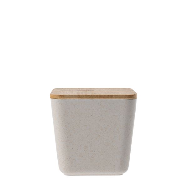 George &amp; Mason - Harlow Bamboo Fibre Square Canister Small Cream