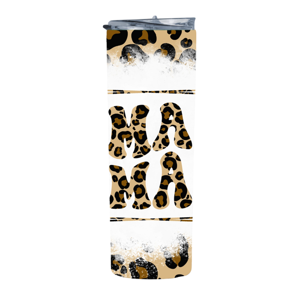 Cheetah Mom 20 Oz Straight Skinny Tumbler 014