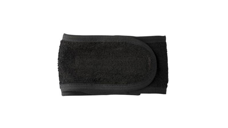 Head Band Towelling with Hook-and-Loop - Black