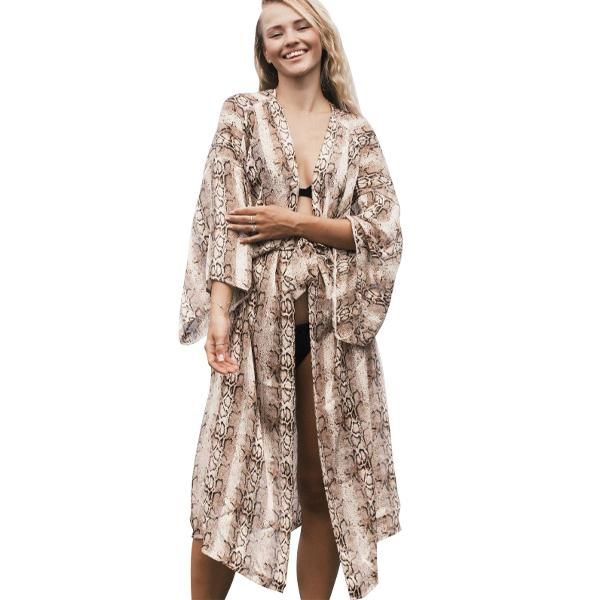 Women's Brown and White Beach Cover-up