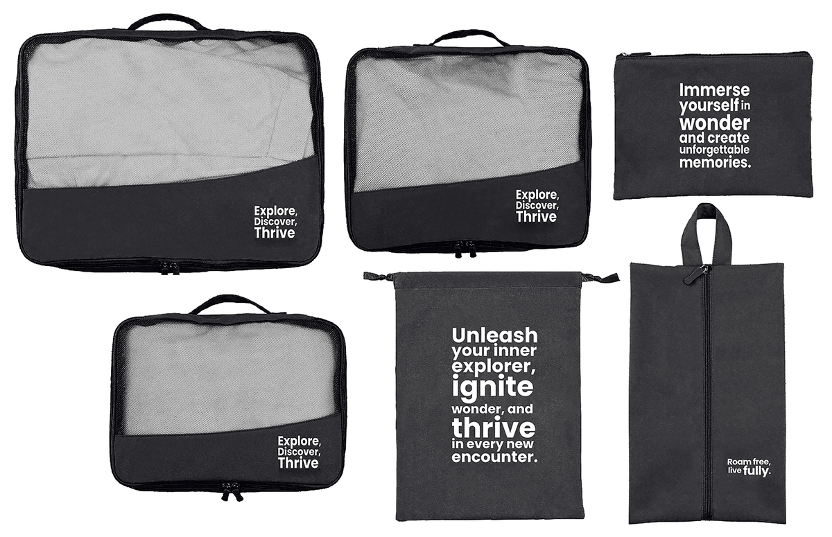 Travel Organizers with Breathable Mesh - 6 Piece