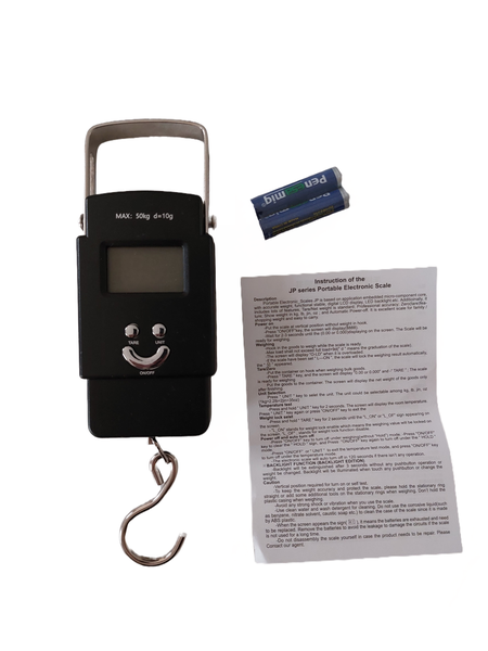 Portable Fishing Scale - up to 40kg - Silver Buttons